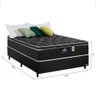 Cama Box Queen e Colchão Molas Ensacadas Gazin Perola Negra 198cm x 158cm - 9