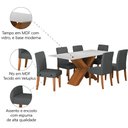 Ver imagem 5 de Conjunto de Mesa Sala de Jantar Tampo com Vidro 1,80m Grécia 6 Cadeiras Trieste Dobuê
