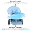 Ver imagem 3 de Cadeira Alimentação Refeição Infantil Bebê 6-36M 15kg Reclinável Papa&Soneca+ Baby Blue