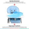 Cadeira Alimentação Refeição Infantil Bebê 6-36M 15kg Reclinável Papa&Soneca+ Baby Blue - 3
