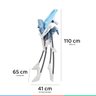 Cadeira Alimentação Refeição Infantil Bebê 6-36M 15kg Reclinável Papa&Soneca+ Baby Blue - 6