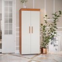 Ver imagem 1 de Armário Multiuso 2 Portas 1 Gaveta Advantage Branco/Freijó/Off-White