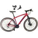 Ver imagem 1 de Bicicleta Aro 29 Gti Roma Alumínio 21v Câmbios Shimano Freio a Disco C- Pneu Faixa Bege Vermelho
