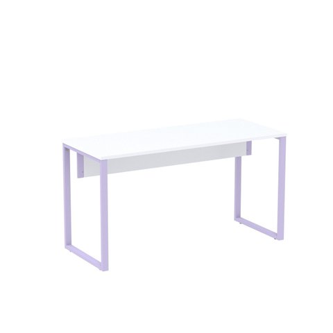 Mesa Madeira M150/60P25TUB 150cm Industrial Branco e Lilas Cinza