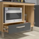 Ver imagem 7 de Cozinha Completa com Armario e Balcão para Cooktop Freijo/chumbo