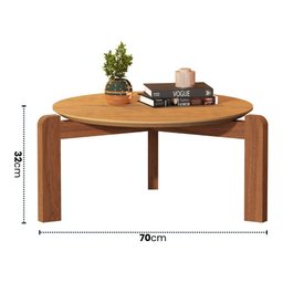 Mesa De Centro Áustria Moderna Decorativa Sala de Estar - Nature - 2