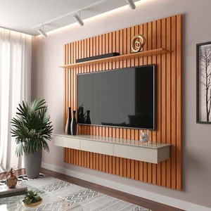Painel Ripado 180x184cm Para TV 75 Polegadas Antares Patrimar