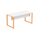 Ver imagem 3 de Mesa Madeira M150/70P25TUB 150cm Industrial Branco e Laranja Picasso