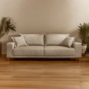 Ver imagem 1 de Sofá Living 4 Lugares Linho 260cm Bege Argos
