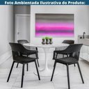Ver imagem 3 de Kit 2 Cadeiras de Jantar Montreal Marcela Estrutura em Polipropileno Assento PU Preto Fratini
