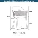 Ver imagem 2 de Kit 2 Cadeiras de Jantar Montreal Marcela Estrutura em Polipropileno Assento PU Preto Fratini