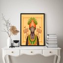 Ver imagem 2 de Quadro Orixá Oxumaré Candomblé - 60x48cm:madeira Preta
