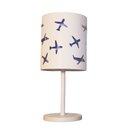 Ver imagem 1 de Abajur Infantil Aviões Duplo Base Branca 20x42: Azul
