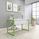 Ver imagem 1 de Mesa Madeira M150/70P25TUB 150cm Industrial Branco e Verde Miró
