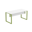 Ver imagem 3 de Mesa Madeira M150/70P25TUB 150cm Industrial Branco e Verde Miró