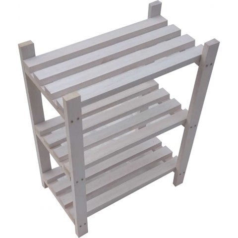 Estante Modular 3 Prateleiras Madeira Maciça 65x50x29 Cm Pintada Neonx - Osmocolor Branco Neve