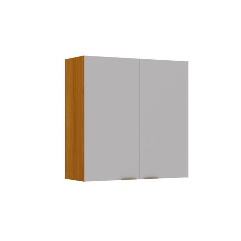Armário 80cm 2 Portas Mdf Dobradiças Slow Motion Lumina - Itatiaia Cinamomo/fendi