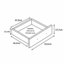 Ver imagem 5 de Armário Cômoda 4 Gavetas 1 Porta:chocolate