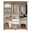 Ver imagem 4 de Guarda-Roupa Casal 6 Portas 2 Gavetas 100% MDF 164cm Papoulas Espresso Móveis Marrom/Cinamomo