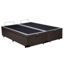 Ver imagem 2 de Cama Box Baú Blindado King Bipartido Loja Xerife Sintético Marrom 41x193x203