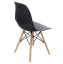 Ver imagem 3 de Eames Eiffel Jogo de Cadeiras Pé Palito Assento Preto