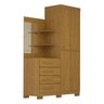 Guarda-roupa Solteiro 110,20cm 2 Portas 4 Gavetas com Espelho 100% Mdf  - 2