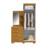 Guarda-roupa Solteiro 110,20cm 2 Portas 4 Gavetas com Espelho 100% Mdf  - 3