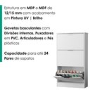 Ver imagem 5 de Sapateira Multiuso 3 Gavetas Basculantes 120x65 cm Aurora Branco Rudk