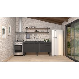 Gabinete Armário Cozinha Jupter Cozimax 1.80 Mt 100% Aço P/ Pia -Balção 180 cm -3 Portas- 3 Gavetas  - 2