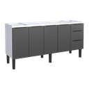 Ver imagem 2 de Gabinete Armário Cozinha Jupter Cozimax 1.80 Mt 100% Aço P/ Pia -balção 180 Cm -3 Portas- 3 Gavetas