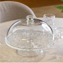 Ver imagem 6 de Prato para Bolo com Pé e Tampa Daisy 28,5cm x 28,5cm x 21cm Cristal Mesa Posta Wolff