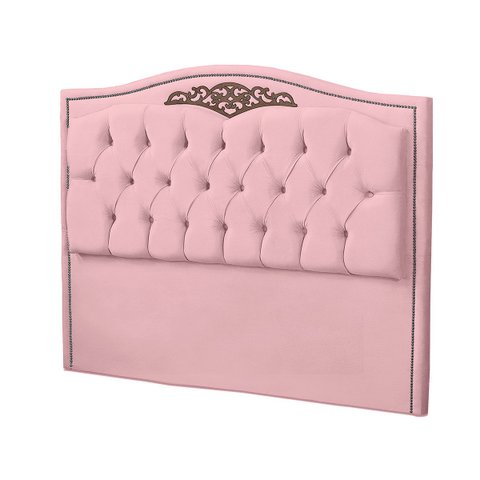Cabeceira King Size Estofada para Cama Box Maitê Veludo Ateliê do Conforto Cabeceira King Estofada C