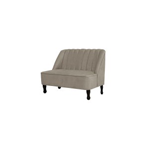 Poltrona Namoradeira Teles 2 Lugares Suede Bege