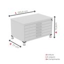 Ver imagem 3 de Mapoteca Mont 5 Gavetas 71,3cm x 120,4cm Aço Cinza