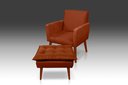 Ver imagem 1 de Kit Poltrona Nina com Puff Opala Suede Terracota - Pandora Decor - Casa da Poltrona