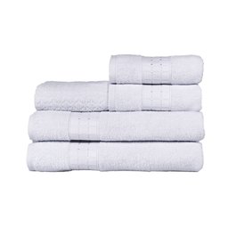 Toalha De Banho Jogo 5 Peças Com Piso Branco Fios Egípcios - 1
