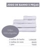 Toalha De Banho Jogo 5 Peças Com Piso Branco Fios Egípcios - 2