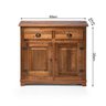 Buffet Arca Rústico Decorativo em Madeira Maciça 2 Portas e 2 Gavetas - Natural - 2
