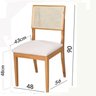 Cadeira Bella Design Moderno Encosto de Rattan - 4