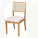 Ver imagem 1 de Cadeira Bella Design Moderno Encosto de Rattan