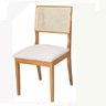 Cadeira Bella Design Moderno Encosto de Rattan - 1