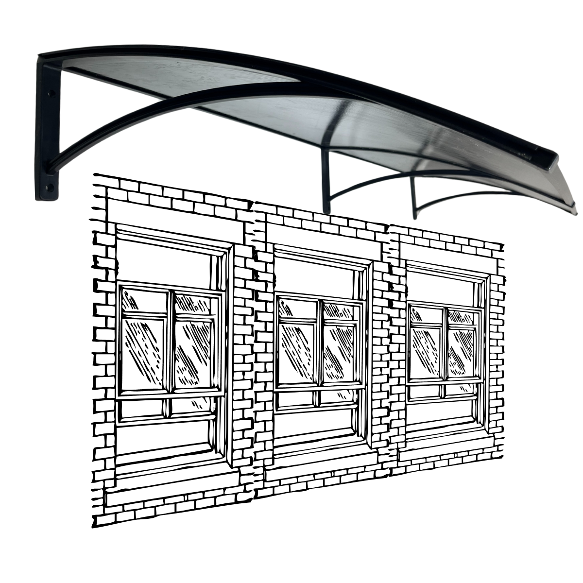 Kit Toldo 50x120cm Translucido Pr Portas Janelas Varanda - 3