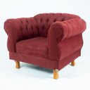 Ver imagem 3 de Kit 2 poltronas Chesterfield Capitonê Elisabeth Suede Bordo Decoração, Recepção, Salas de Tv e Estar
