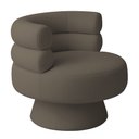 Ver imagem 6 de Poltrona Orgânica Mabel Base Fixa Bouclé Marrom - Nexta Casa