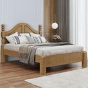 Ver imagem 1 de Cama Casal de Madeira Maciça Clássica para Colchão 138x188 Zahav F06 Freijó - Lyam Decor
