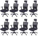 Ver imagem 1 de Kit 8 Cadeiras Escritorio Presidente Ergonômica NR17 Tela Mesh 3317 Preto