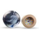 Ver imagem 5 de Luminária Abajur Globo Astronauta Led Usb Enfeite Decorativo Esfera de Vidro 3d Base de Madeira