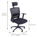 Ver imagem 7 de Kit 6 Cadeiras Escritorio Presidente Ergonômica NR17 Tela Mesh 3317