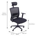 Ver imagem 7 de Kit 6 Cadeiras Escritorio Presidente Ergonômica NR17 Tela Mesh 3317 Preto
