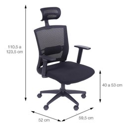 Kit 4 Cadeiras Escritorio Presidente Ergonômica NR17 Tela Mesh 3317 - 7